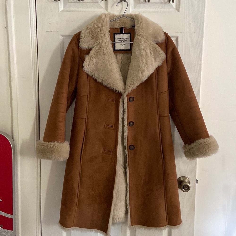 EUC Tommy Hilfiger Shearling Penny Lane Coat